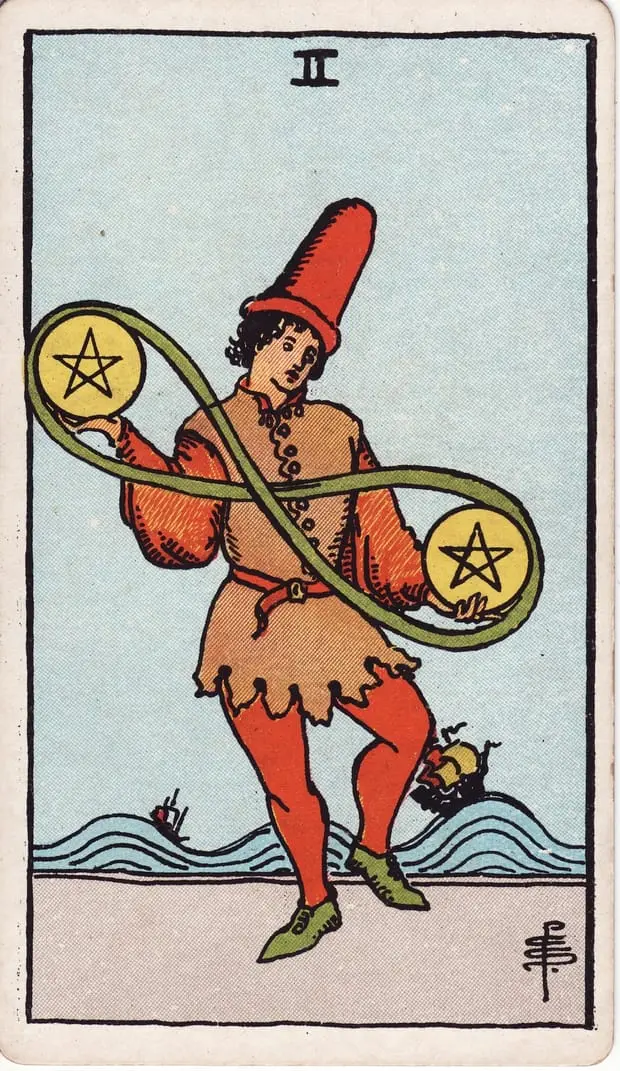 Two of Pentacles / Hai Tiền